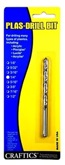 plastic drill bit size