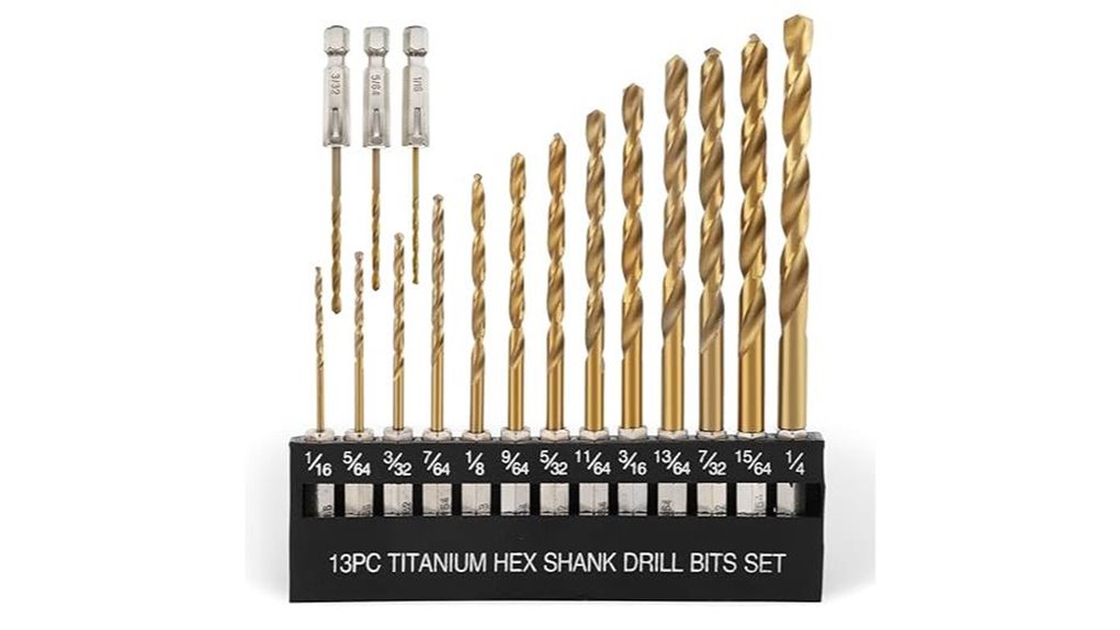 titanium drill bit set