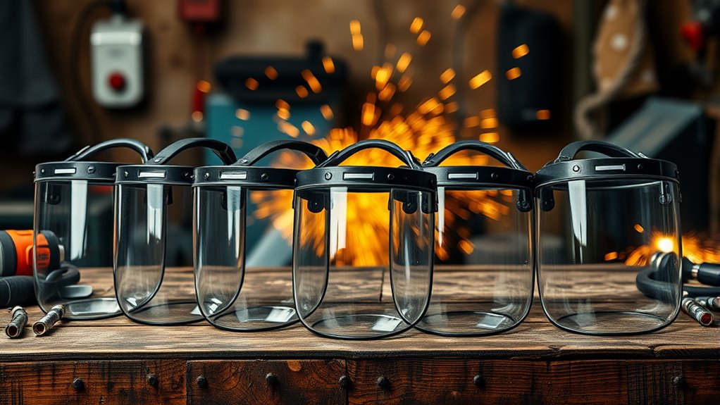 top angle grinder face shields